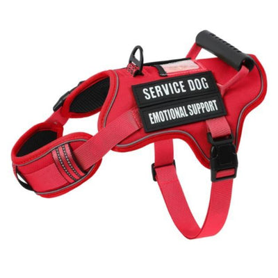 Tactical Service Dog With Control Handle Anti-Pull Adjustable Reflective Pet Vest Harness Easy Walking Training