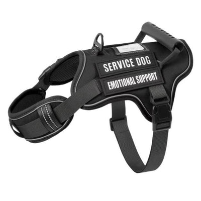 Tactical Service Dog With Control Handle Anti-Pull Adjustable Reflective Pet Vest Harness Easy Walking Training