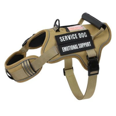 Tactical Service Dog With Control Handle Anti-Pull Adjustable Reflective Pet Vest Harness Easy Walking Training